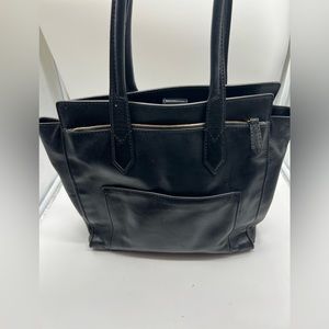 Fossil leather tote bag